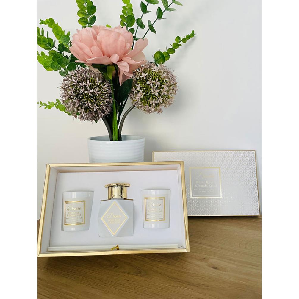Desire Aroma White Birch & Sandalwood Diffuser & Candle Gift Set Extra Image 2
